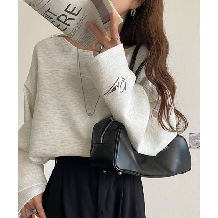 滑らか＆艶やか。ダンボールボートネック袖刺繍ロンT（長袖） | Classical Elf  | 詳細画像27 