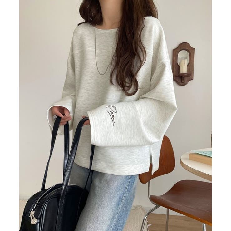 滑らか＆艶やか。ダンボールボートネック袖刺繍ロンT（長袖） | Classical Elf  | 詳細画像30 