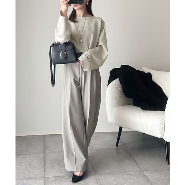 滑らか＆艶やか。ダンボールボートネック袖刺繍ロンT（長袖） | Classical Elf  | 詳細画像35 