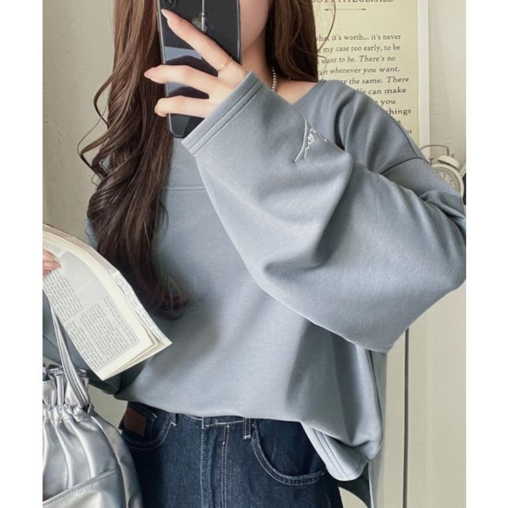 滑らか＆艶やか。ダンボールボートネック袖刺繍ロンT（長袖） | Classical Elf  | 詳細画像42 