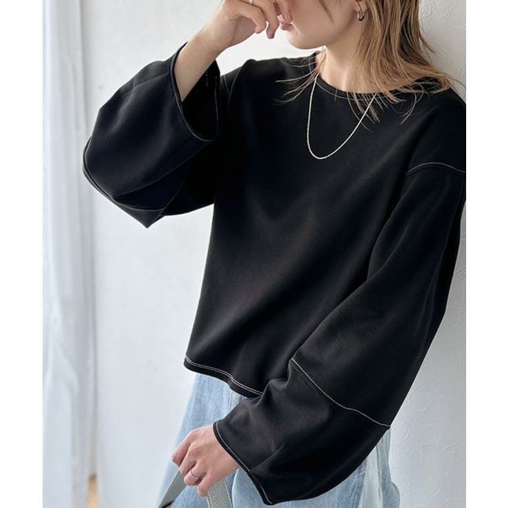 ふんわり袖で、大人映え。ランタンスリーブ切替ステッチプルオーバー（長袖） | Classical Elf  | 詳細画像9 