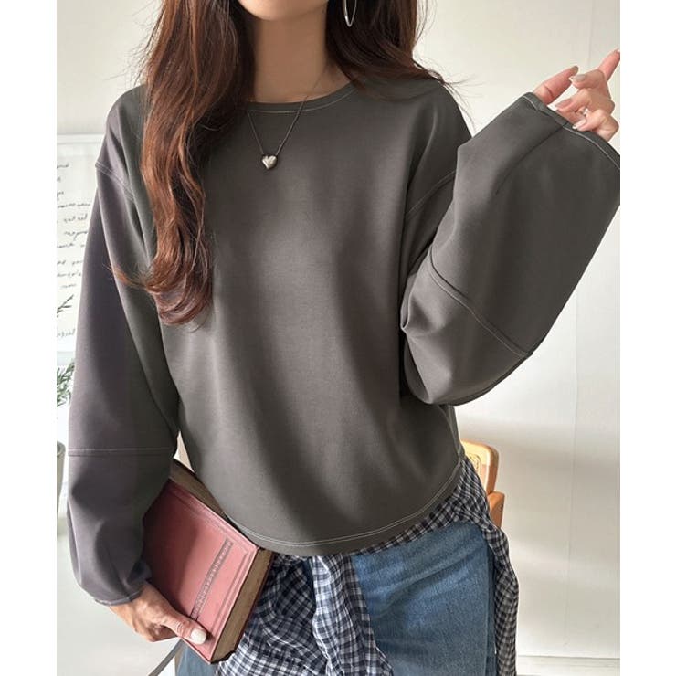 ふんわり袖で、大人映え。ランタンスリーブ切替ステッチプルオーバー（長袖） | Classical Elf  | 詳細画像11 