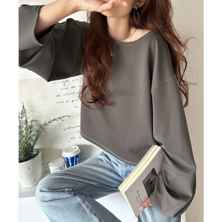 ふんわり袖で、大人映え。ランタンスリーブ切替ステッチプルオーバー（長袖） | Classical Elf  | 詳細画像15 