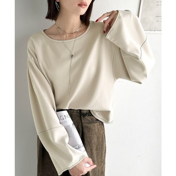 ふんわり袖で、大人映え。ランタンスリーブ切替ステッチプルオーバー（長袖） | Classical Elf  | 詳細画像19 