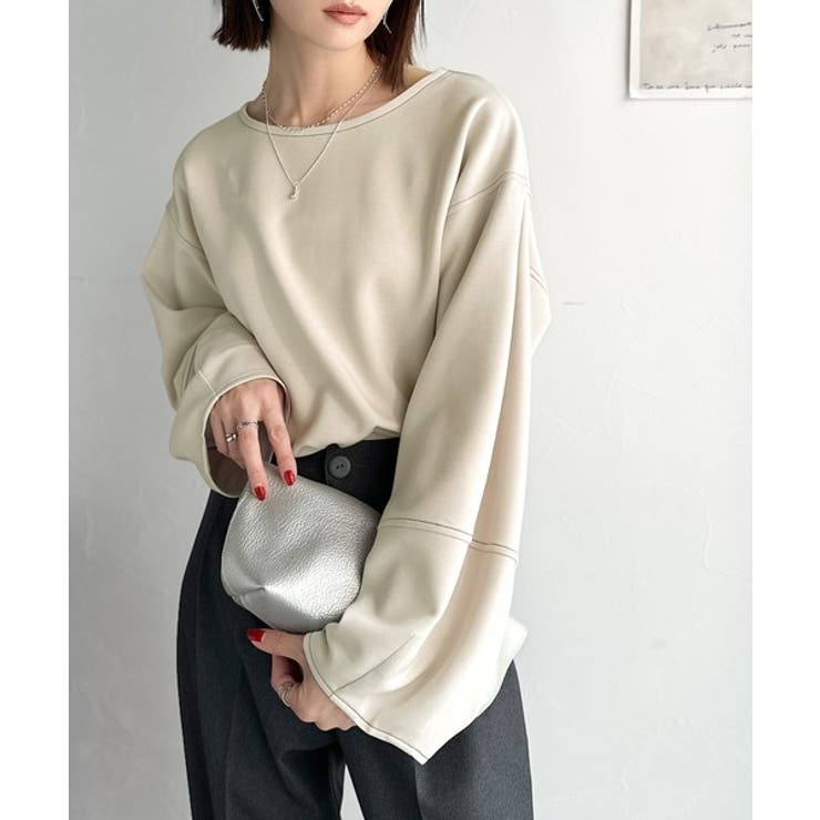 ふんわり袖で、大人映え。ランタンスリーブ切替ステッチプルオーバー（長袖） | Classical Elf  | 詳細画像21 