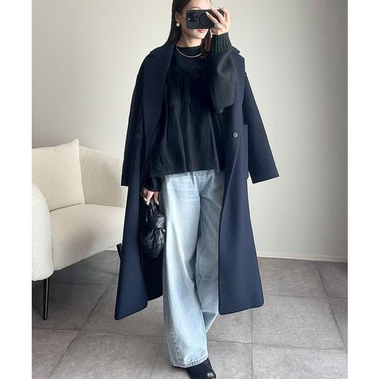 大人の女性にぴったり！チュールドッキングボリュームスリーブニット（長袖） | Classical Elf  | 詳細画像6 