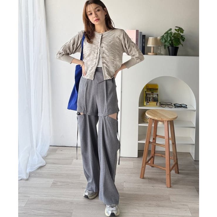 さらり羽織りココロおどる♪前後2way7分袖シャーリングニットカーディガン | Classical Elf  | 詳細画像20 