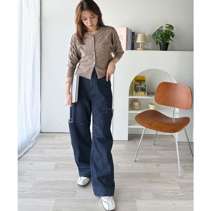 さらり羽織りココロおどる♪前後2way7分袖シャーリングニットカーディガン | Classical Elf  | 詳細画像27 