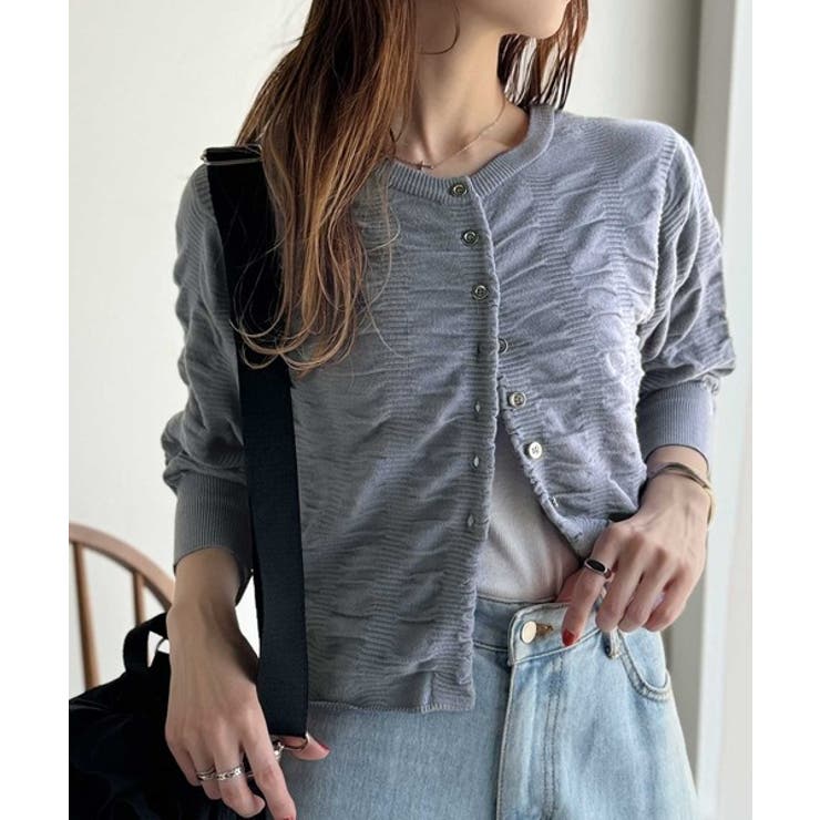 さらり羽織りココロおどる♪前後2way7分袖シャーリングニットカーディガン | Classical Elf  | 詳細画像33 