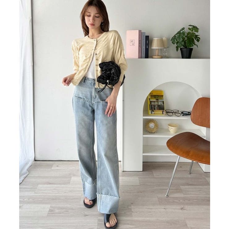 さらり羽織りココロおどる♪前後2way7分袖シャーリングニットカーディガン | Classical Elf  | 詳細画像4 