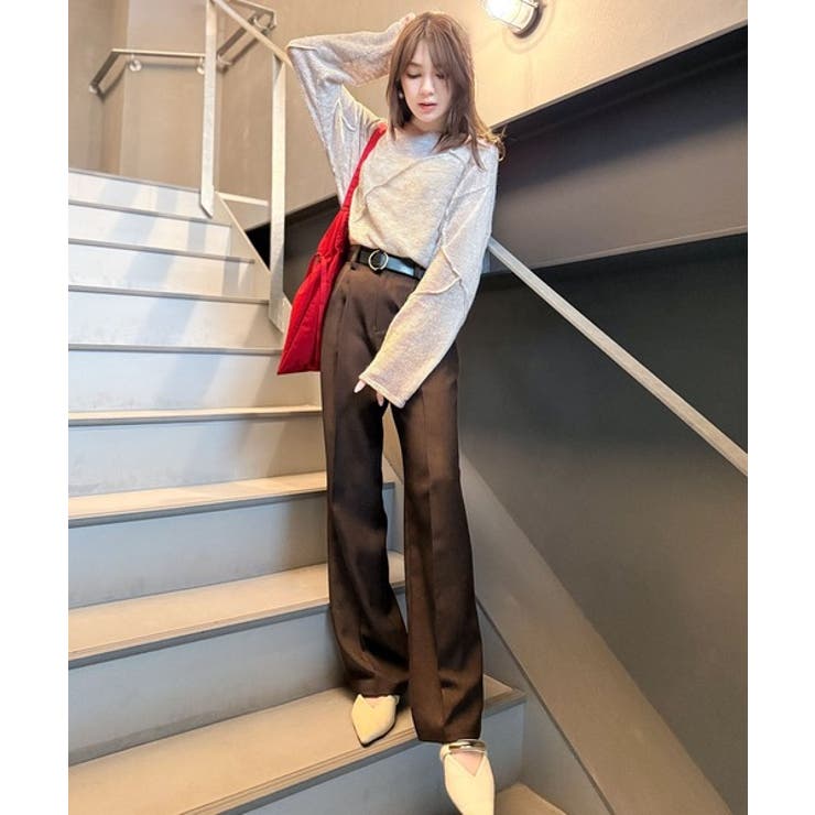 “ゆるっと”が叶える、1秒垢抜け！モヘアタッチシアー変形タック柄ニット（長袖） | Classical Elf  | 詳細画像35 