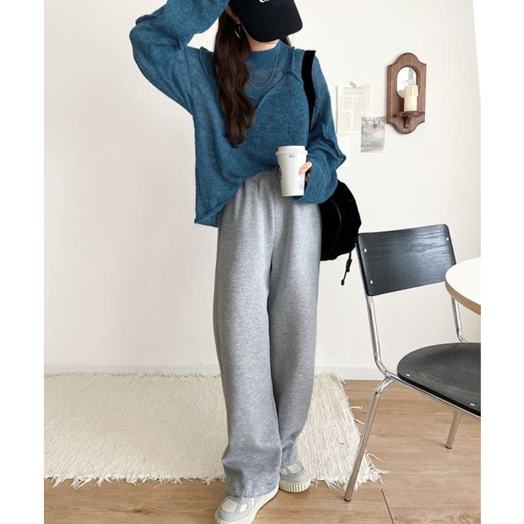 “ゆるっと”が叶える、1秒垢抜け！モヘアタッチシアー変形タック柄ニット（長袖） | Classical Elf  | 詳細画像43 