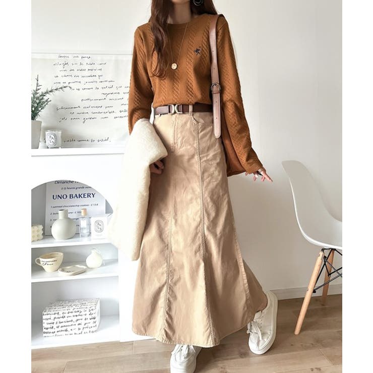 大人のためのコンパクトニット。胸刺繍ショート丈ケーブル編みニット（長袖） | Classical Elf  | 詳細画像41 