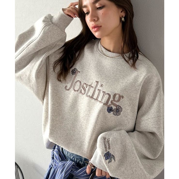 シンプルなのに一際映える。フラワー刺繍裏起毛スウェット | Classical Elf  | 詳細画像8 