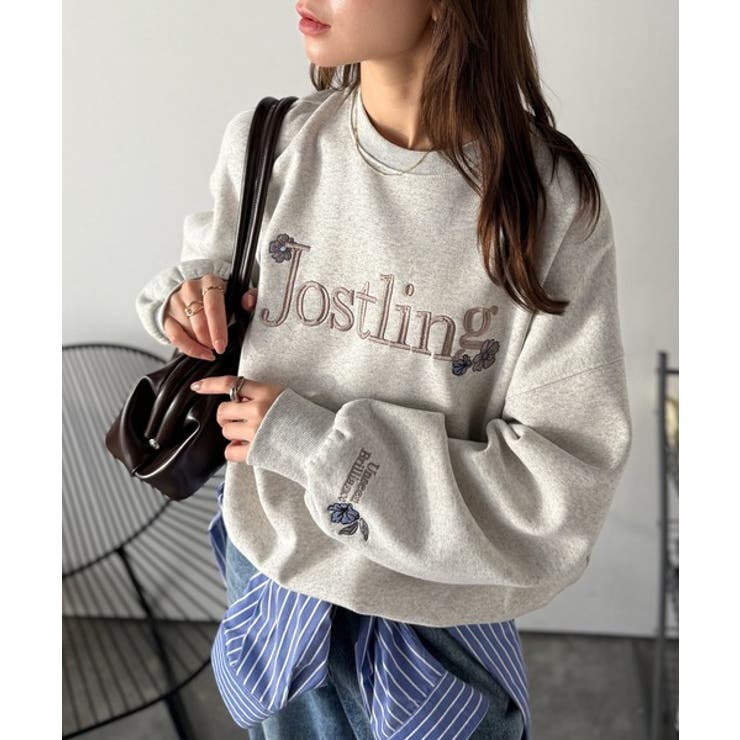 シンプルなのに一際映える。フラワー刺繍裏起毛スウェット | Classical Elf  | 詳細画像12 