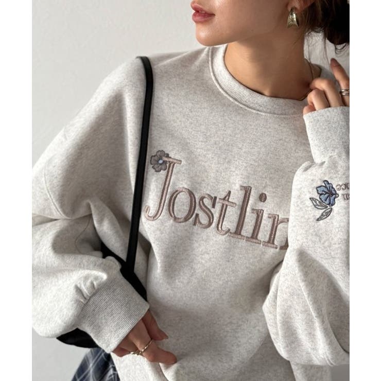 シンプルなのに一際映える。フラワー刺繍裏起毛スウェット | Classical Elf  | 詳細画像18 