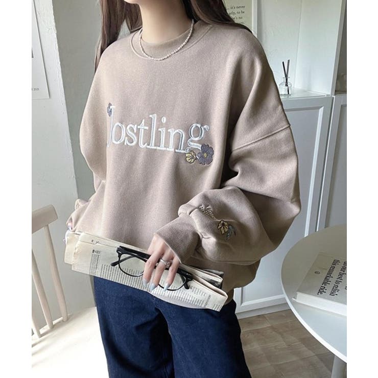 シンプルなのに一際映える。フラワー刺繍裏起毛スウェット | Classical Elf  | 詳細画像27 