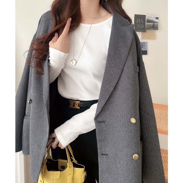 デコルテラインを美しく演出。クルーネックリブトップス（長袖） | Classical Elf  | 詳細画像5 