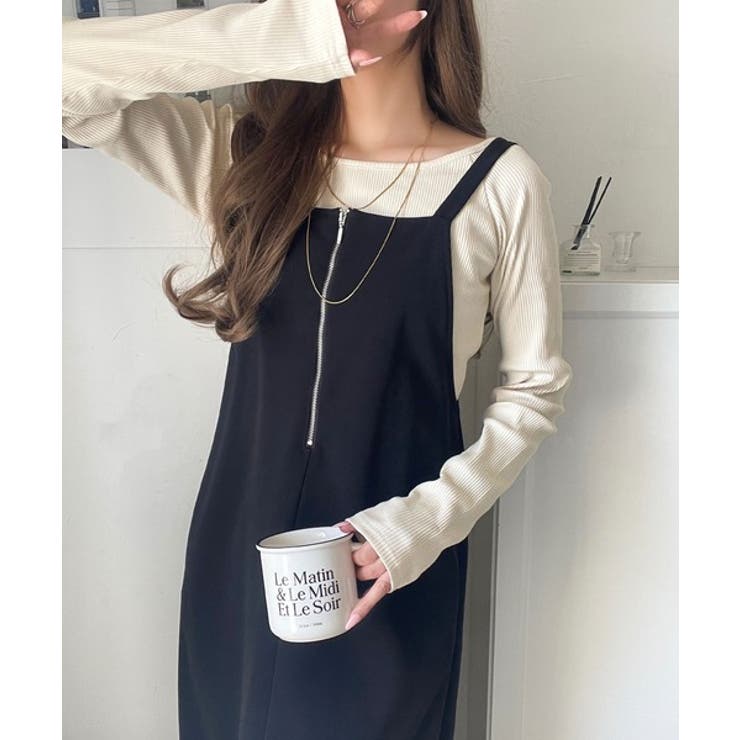 デコルテラインを美しく演出。クルーネックリブトップス（長袖） | Classical Elf  | 詳細画像15 