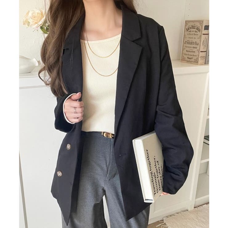 デコルテラインを美しく演出。クルーネックリブトップス（長袖） | Classical Elf  | 詳細画像16 