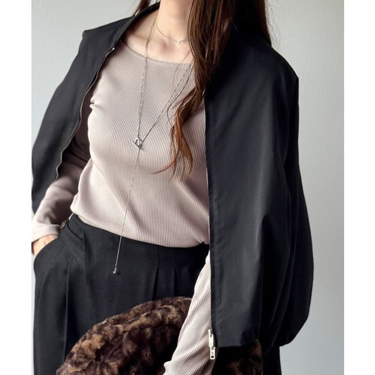 デコルテラインを美しく演出。クルーネックリブトップス（長袖） | Classical Elf  | 詳細画像27 