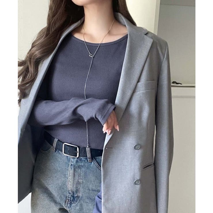 デコルテラインを美しく演出。クルーネックリブトップス（長袖） | Classical Elf  | 詳細画像37 