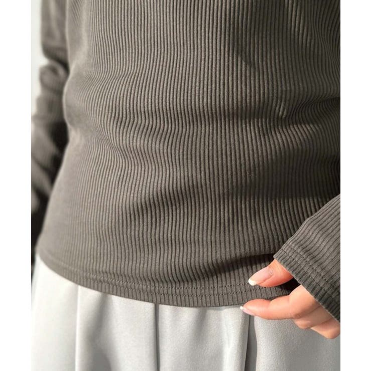 デコルテラインを美しく演出。クルーネックリブトップス（長袖） | Classical Elf  | 詳細画像43 