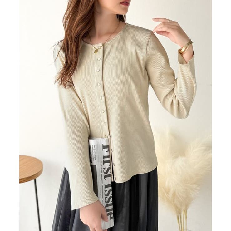 前後2wayドットボタンRIBカーディガン | Classical Elf  | 詳細画像11 