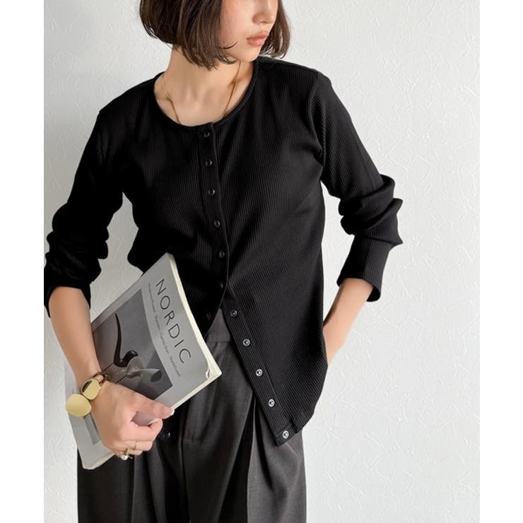 前後2wayドットボタンRIBカーディガン | Classical Elf  | 詳細画像14 