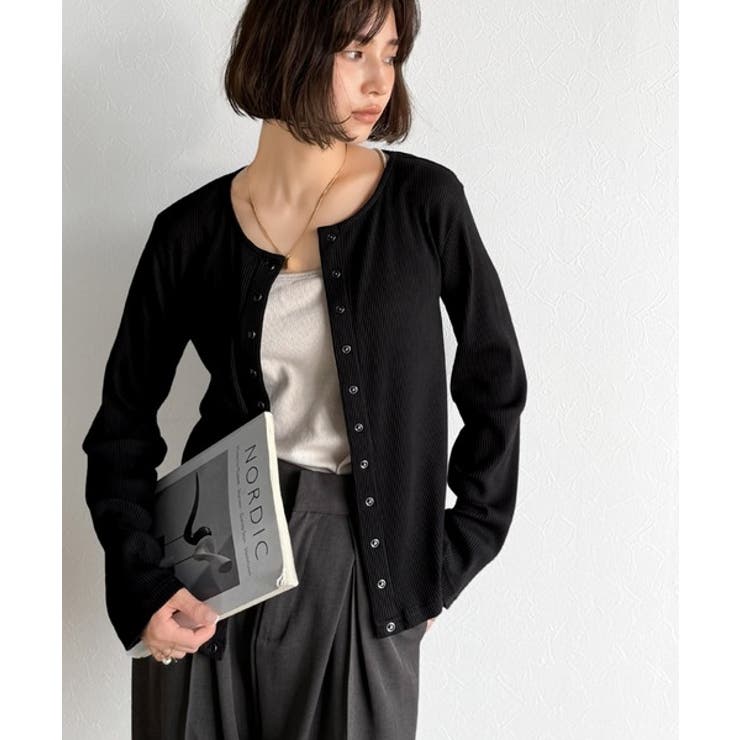 前後2wayドットボタンRIBカーディガン | Classical Elf  | 詳細画像19 