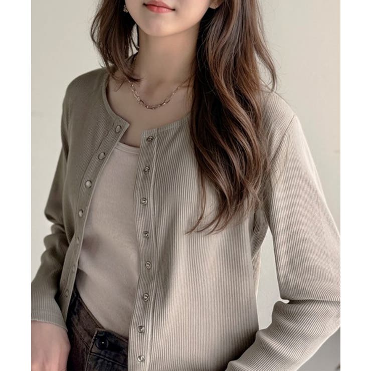 前後2wayドットボタンRIBカーディガン | Classical Elf  | 詳細画像22 