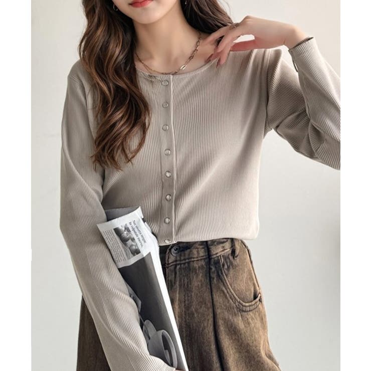 前後2wayドットボタンRIBカーディガン | Classical Elf  | 詳細画像23 