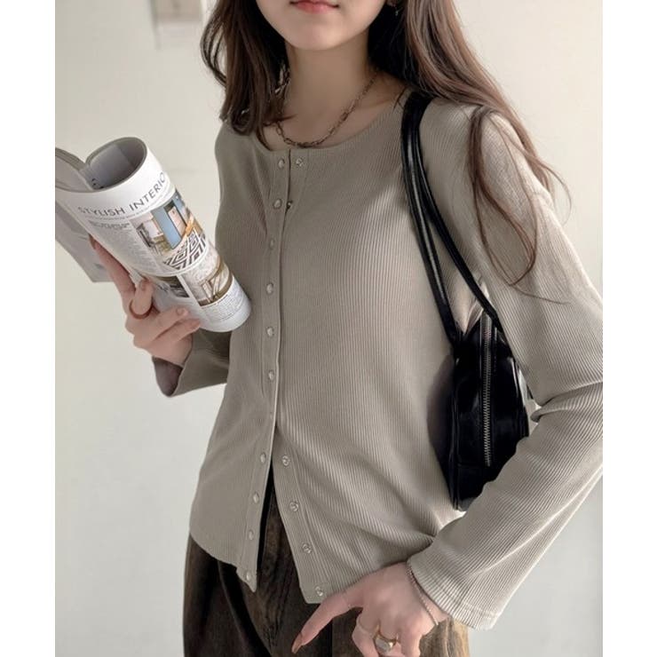 前後2wayドットボタンRIBカーディガン | Classical Elf  | 詳細画像24 