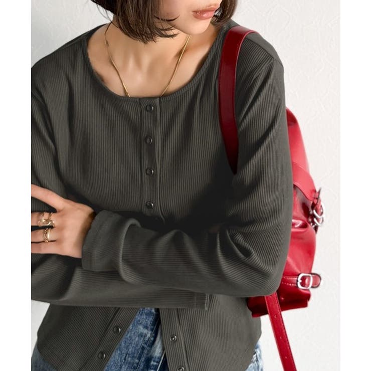 前後2wayドットボタンRIBカーディガン | Classical Elf  | 詳細画像32 