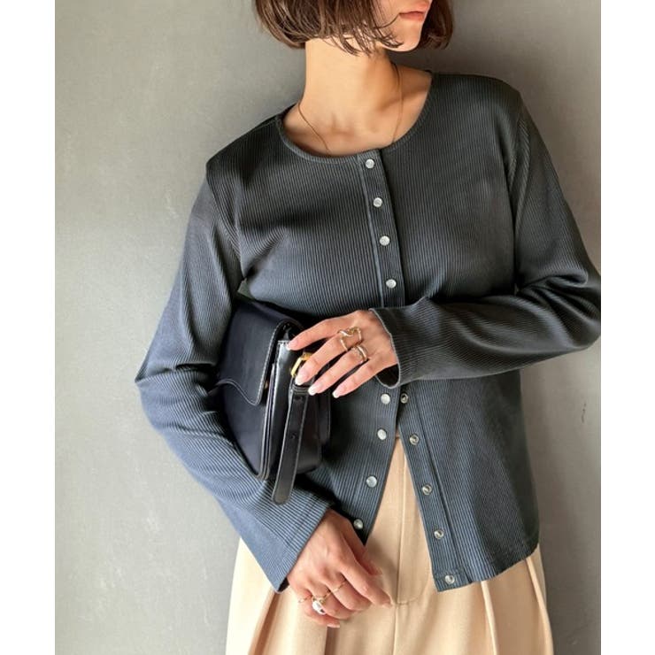 前後2wayドットボタンRIBカーディガン | Classical Elf  | 詳細画像1 