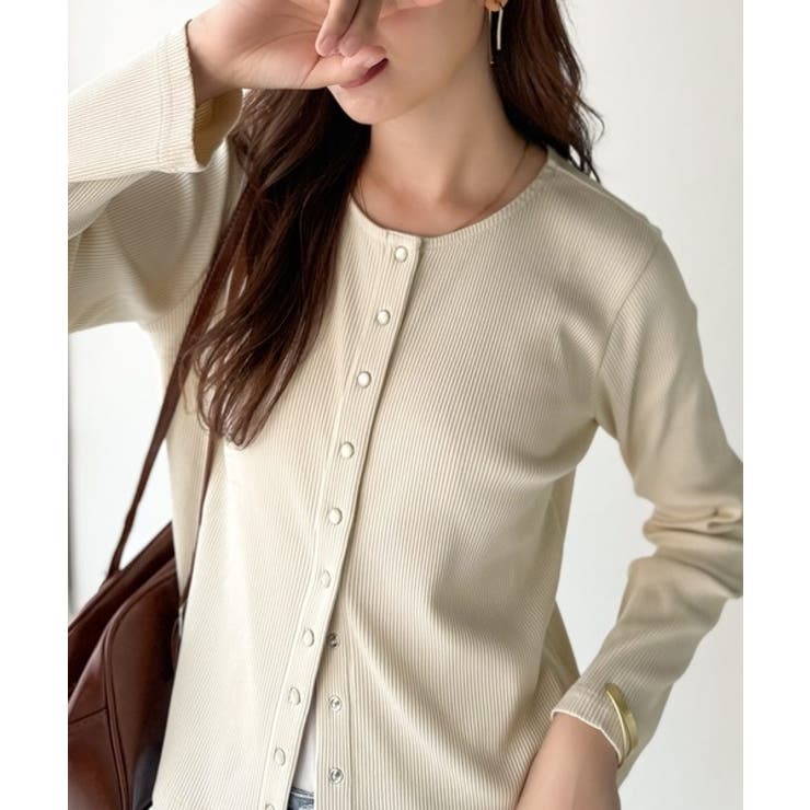 前後2wayドットボタンRIBカーディガン | Classical Elf  | 詳細画像6 