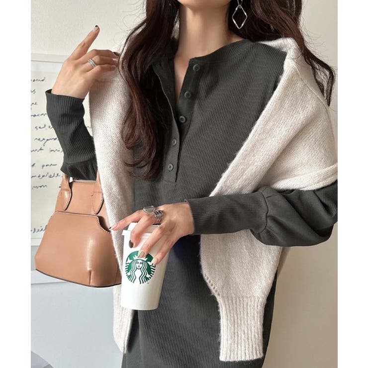 リラックス感とお洒落を両立。2wayヘンリーネックリブワンピース（ロング丈） | Classical Elf  | 詳細画像11 