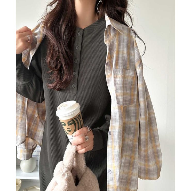 リラックス感とお洒落を両立。2wayヘンリーネックリブワンピース（ロング丈） | Classical Elf  | 詳細画像21 