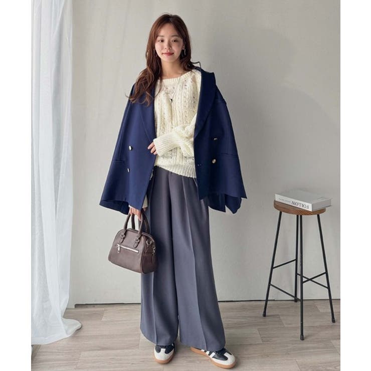 着るだけで上級者見えが叶う1枚♪ポコポコ透かし編みニットPO[品番