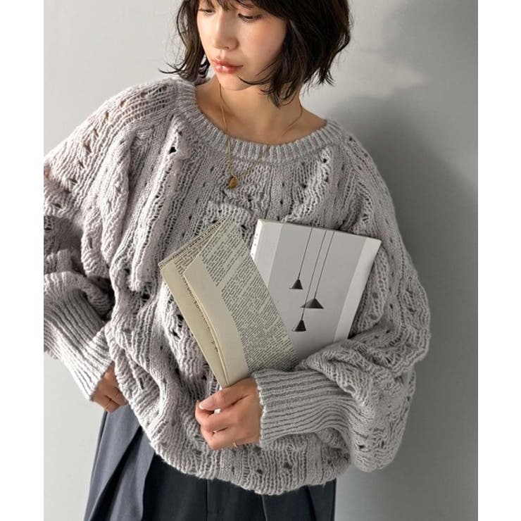 着るだけで上級者見えが叶う1枚♪ポコポコ透かし編みニットPO | Classical Elf  | 詳細画像11 