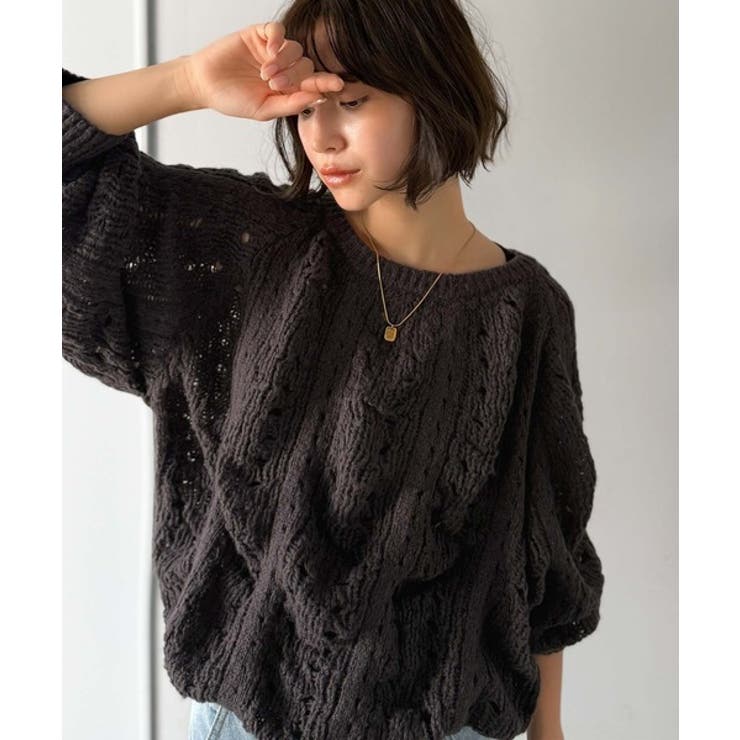 着るだけで上級者見えが叶う1枚♪ポコポコ透かし編みニットPO | Classical Elf  | 詳細画像15 