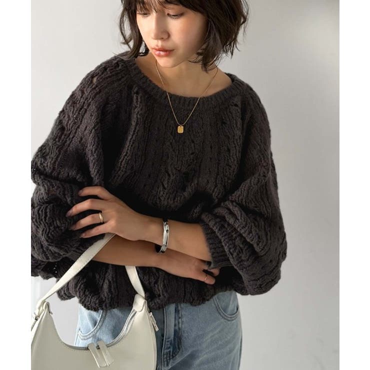 着るだけで上級者見えが叶う1枚♪ポコポコ透かし編みニットPO | Classical Elf  | 詳細画像17 