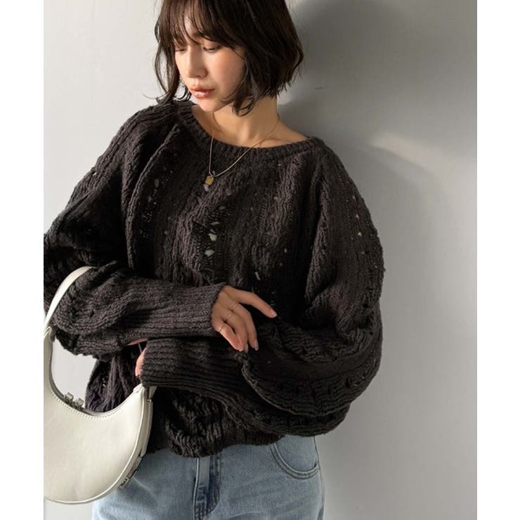 着るだけで上級者見えが叶う1枚♪ポコポコ透かし編みニットPO | Classical Elf  | 詳細画像18 