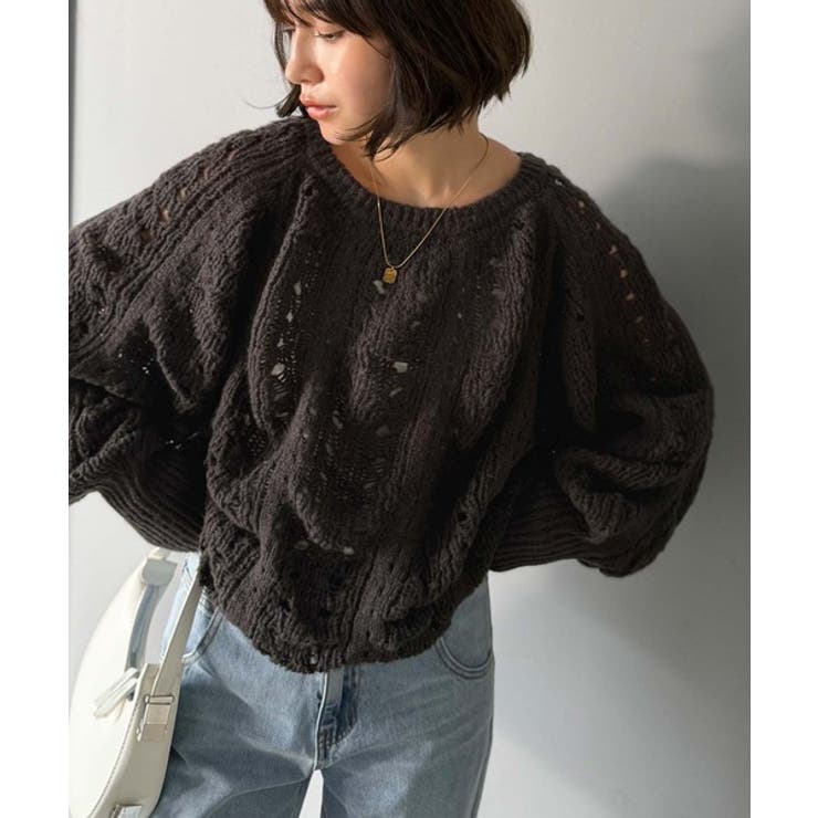 着るだけで上級者見えが叶う1枚♪ポコポコ透かし編みニットPO | Classical Elf  | 詳細画像20 