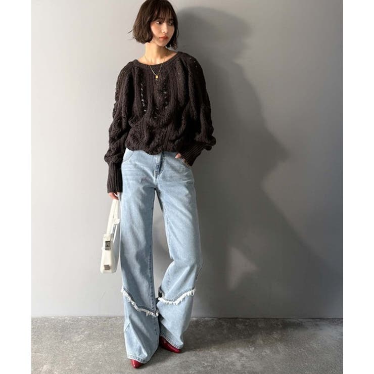 着るだけで上級者見えが叶う1枚♪ポコポコ透かし編みニットPO | Classical Elf  | 詳細画像21 