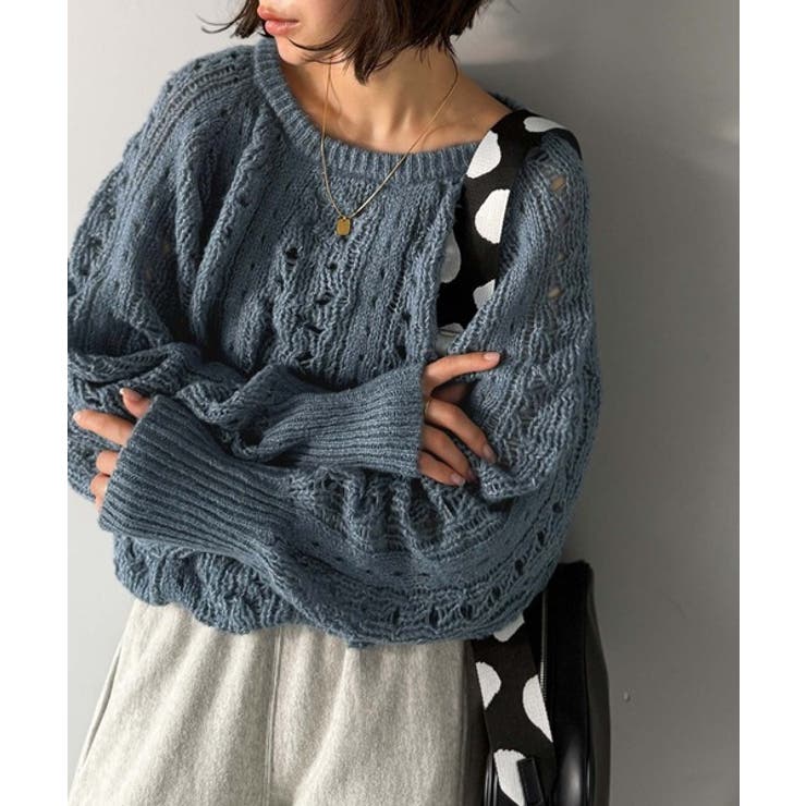 着るだけで上級者見えが叶う1枚♪ポコポコ透かし編みニットPO | Classical Elf  | 詳細画像22 