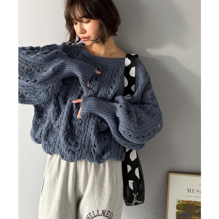 着るだけで上級者見えが叶う1枚♪ポコポコ透かし編みニットPO | Classical Elf  | 詳細画像25 