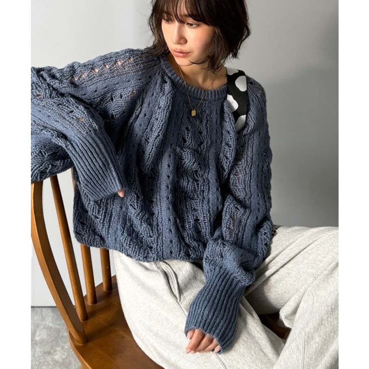 着るだけで上級者見えが叶う1枚♪ポコポコ透かし編みニットPO | Classical Elf  | 詳細画像26 