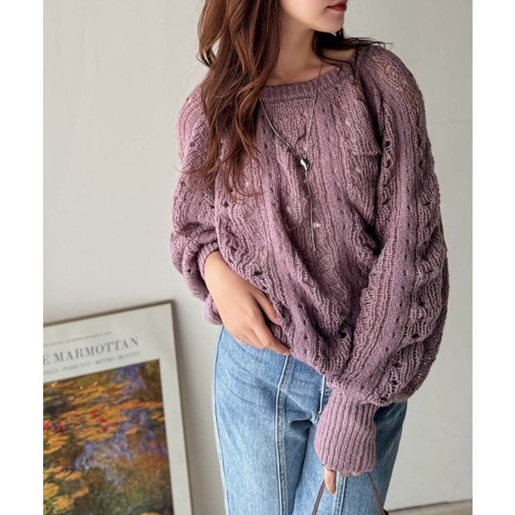 着るだけで上級者見えが叶う1枚♪ポコポコ透かし編みニットPO | Classical Elf  | 詳細画像29 