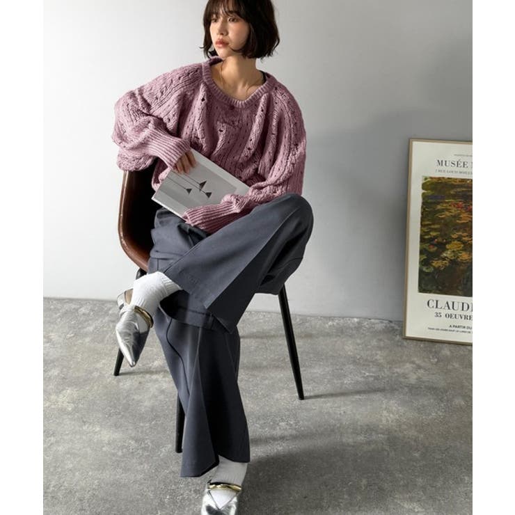 着るだけで上級者見えが叶う1枚♪ポコポコ透かし編みニットPO | Classical Elf  | 詳細画像34 